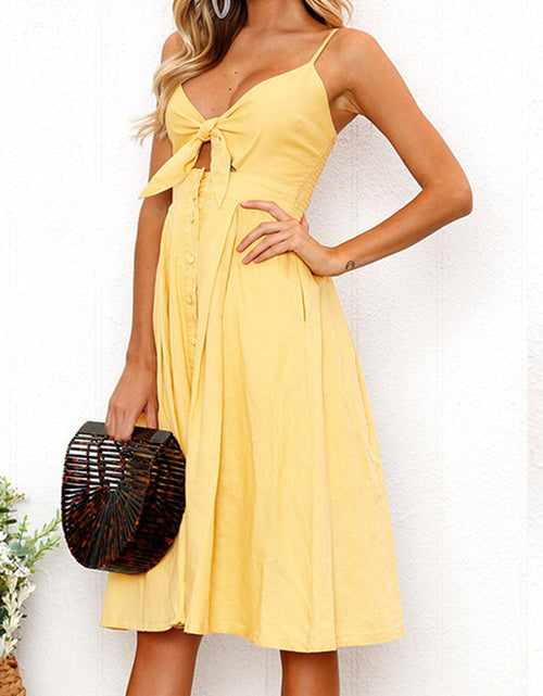 Load image into Gallery viewer, Cutout Smocked Sweetheart Neck Cami Dress
