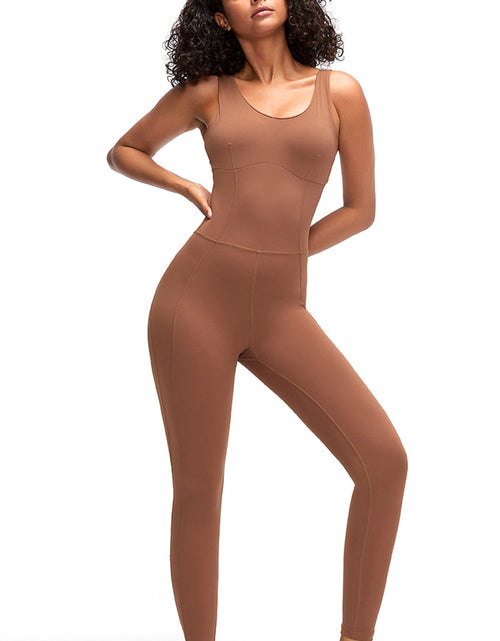 Load image into Gallery viewer, Crisscross Wide Strap Active Jumpsuit
