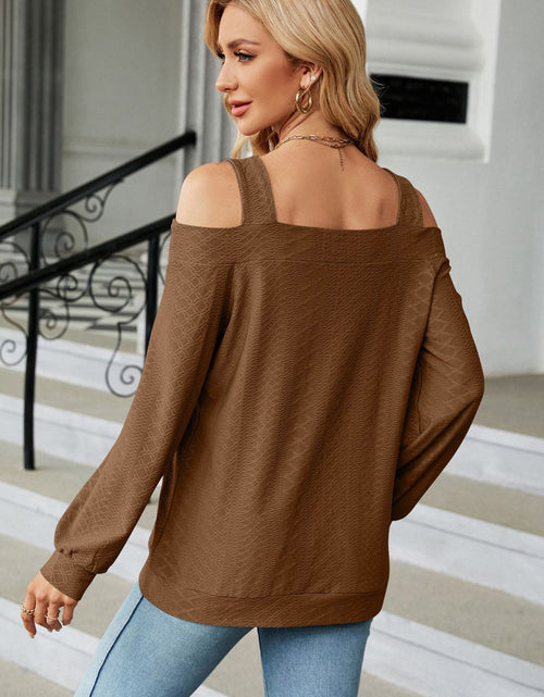 Load image into Gallery viewer, Cold Shoulder Square Neck Cutout Blouse
