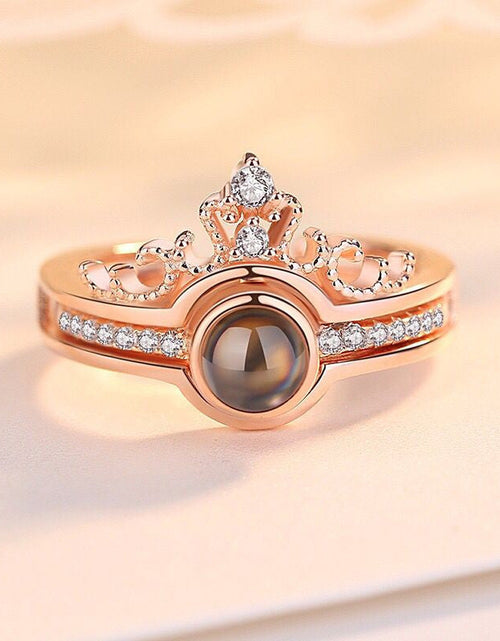 Load image into Gallery viewer, Custom Pet Photo Tiara Crown Ring by PetWithMe
