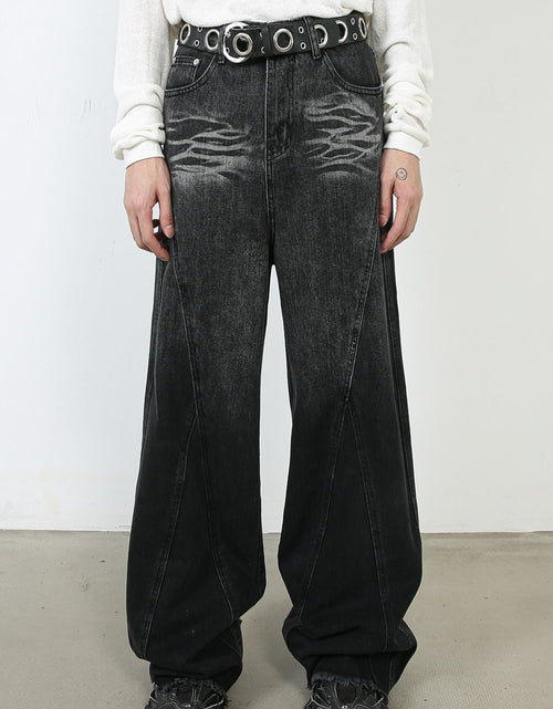 Load image into Gallery viewer, Men's Wide Leg Jeans with Pockets
