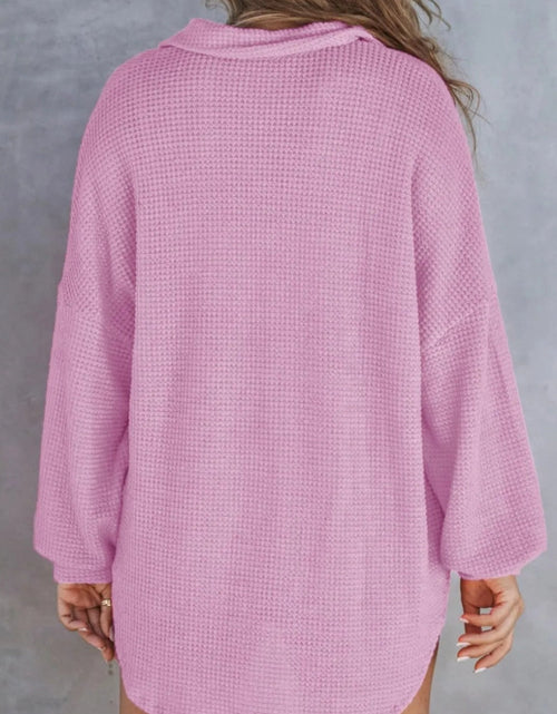 Load image into Gallery viewer, Half Button Long Sleeve Sweatshirt
