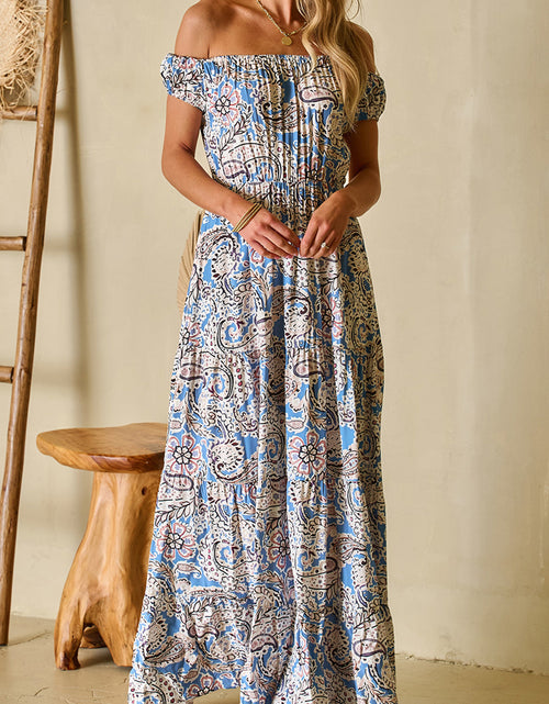 Load image into Gallery viewer, Bria Off Shoulder Maxi Dress by Threaded Pear
