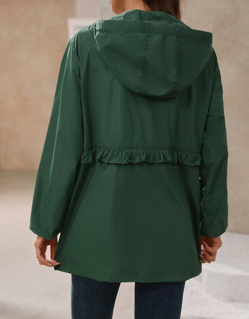 Load image into Gallery viewer, Ivy Lane Outdoor Waterproof Long Sleeve Hooded Windbreaker
