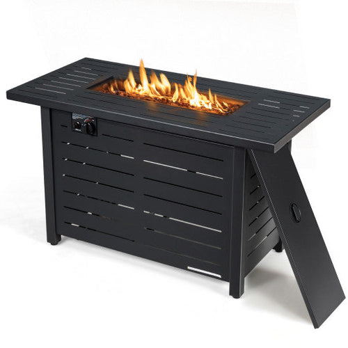 Load image into Gallery viewer, 42 Inch 60 000 BTU Rectangular Propane Fire Pit Table with Waterproof Cover
