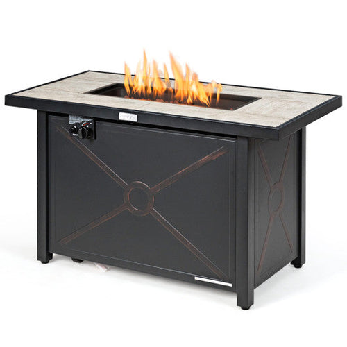 Load image into Gallery viewer, 42 Inch 60000 BTU Propane Fire Pit Table with Ceramic Tabletop
