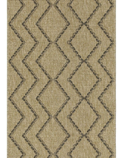 Load image into Gallery viewer, Earth - Indoor / Outdoor Polypropylene Area Rug - Jute / Black by Couch.com
