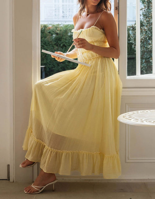 Load image into Gallery viewer, Devine Frill Ruffled Hem Midi Cami Dress
