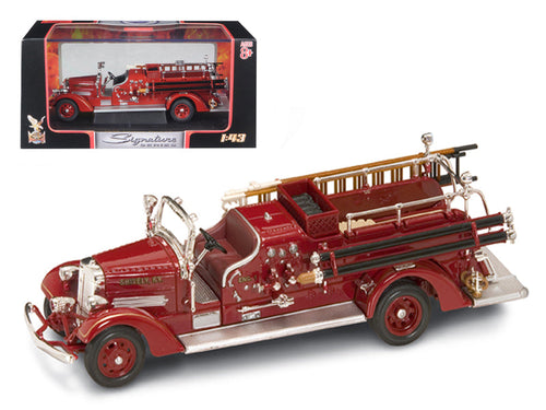 Load image into Gallery viewer, 1938 Ahrens Fox VC Fire Engine Red 1/43 Diecast Model by Road Signature
