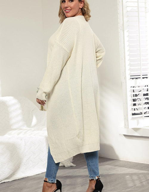 Load image into Gallery viewer, Plus Size Open Front Long Sleeve Cardigan
