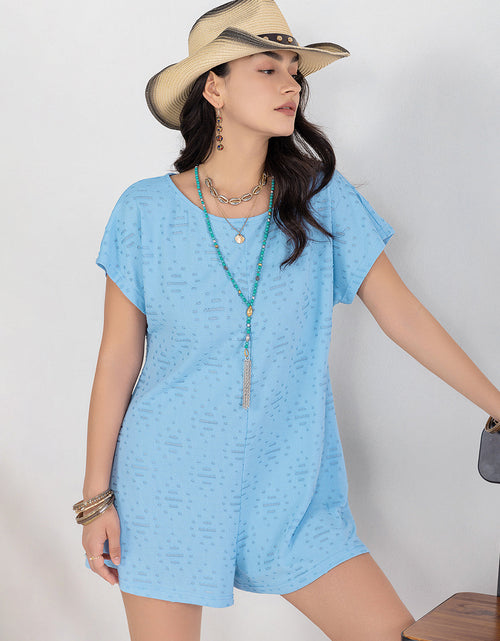 Load image into Gallery viewer, Round Neck Short Sleeve Romper
