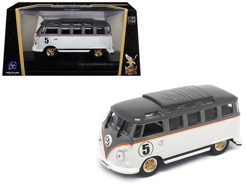 Load image into Gallery viewer, 1962 Volkswagen Microbus #5 Van Bus White 1/43 Diecast Model by Road Signature
