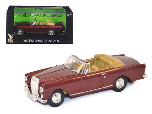 Load image into Gallery viewer, 1961 Bentley Continental S2 Park Ward DHC Convertible Burgundy 1/43 Diecast Car Model by Road Signature
