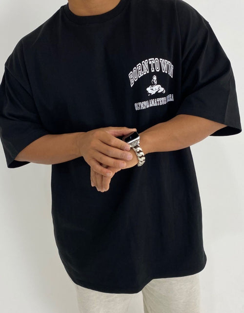 Load image into Gallery viewer, Men's Plus Size Graphic Round Neck Half Sleeve T-Shirt

