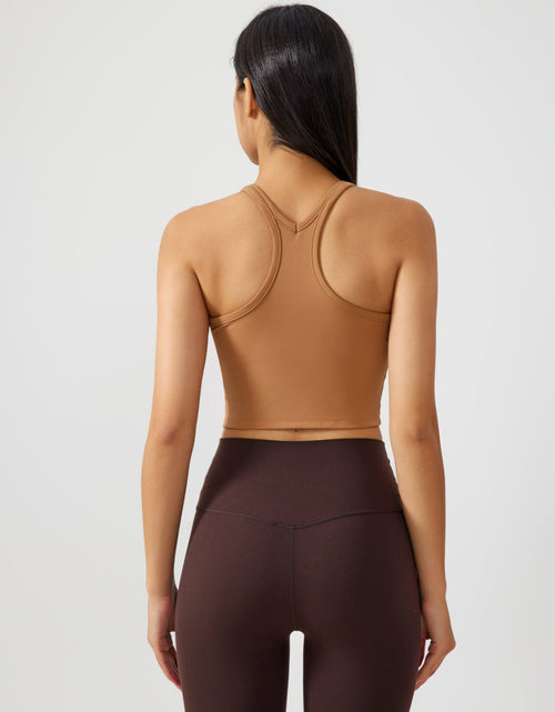 Load image into Gallery viewer, Millennia Scoop Neck Active Tank with Detachable Chest Pads
