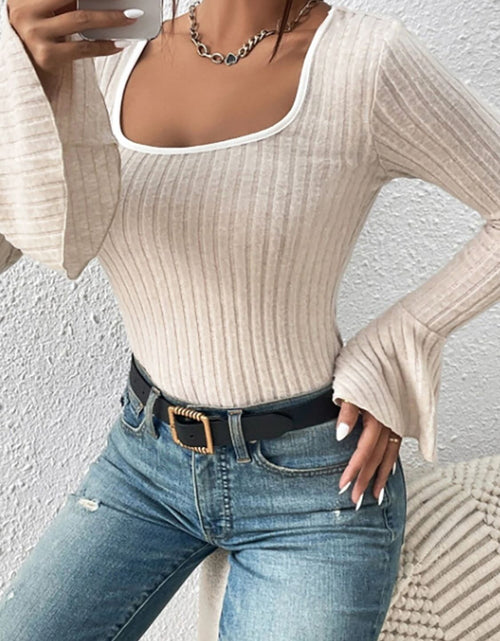 Load image into Gallery viewer, Scoop Neck Long Sleeve T-Shirt
