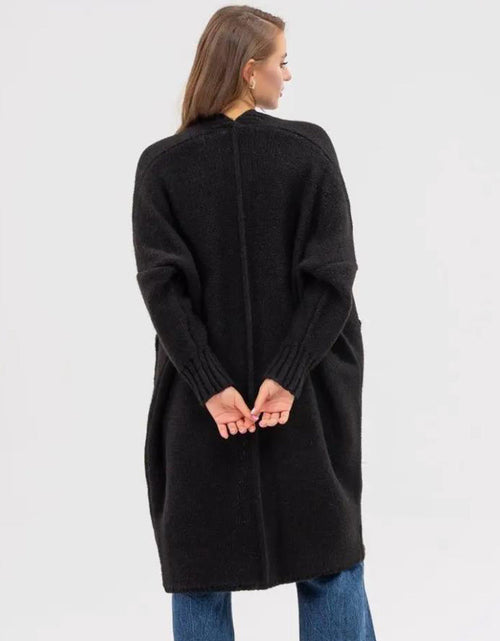 Load image into Gallery viewer, Pocketed Open Front Long Sleeve Longline Cardigan
