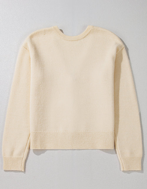Load image into Gallery viewer, Bowknot Front V Neck Long Sleeve Cardigan
