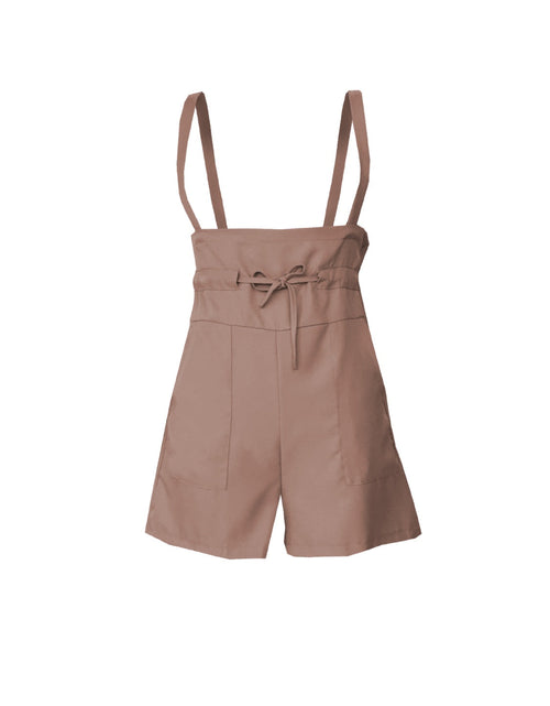 Load image into Gallery viewer, Drawstring Wide Strap Overalls with Pockets
