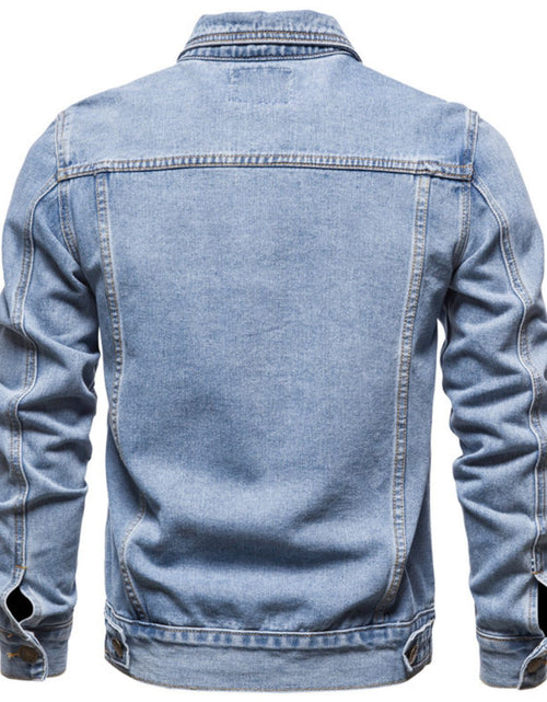 Load image into Gallery viewer, Men's Button Down Long Sleeve Denim Jacket
