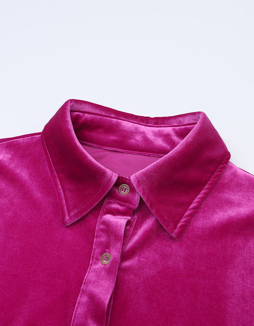 Load image into Gallery viewer, Lennon Long Sleeve Ruffle Velvet Dress by Poppy Lee Lane
