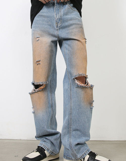 Load image into Gallery viewer, Men's Distressed Jeans with Pockets
