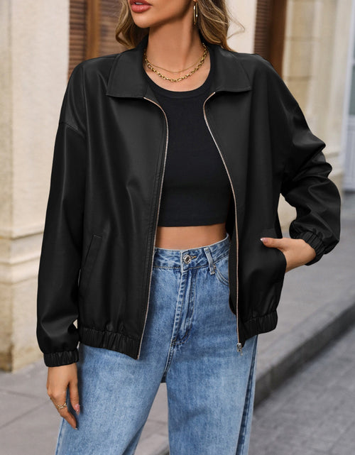 Load image into Gallery viewer, Ivy Lane Zip Up Dropped Shoulder Jacket
