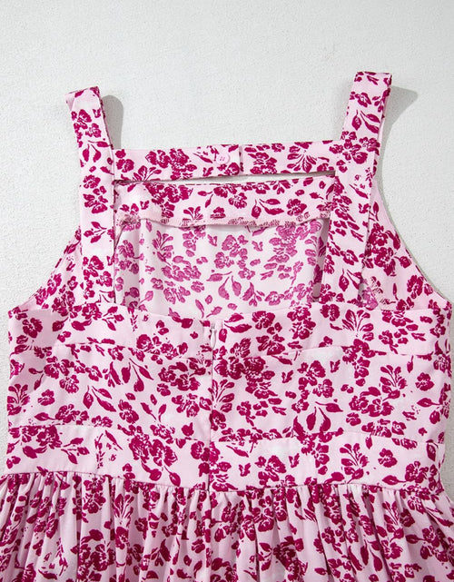 Load image into Gallery viewer, Floral Cutout Back Square Neck Maxi Dress

