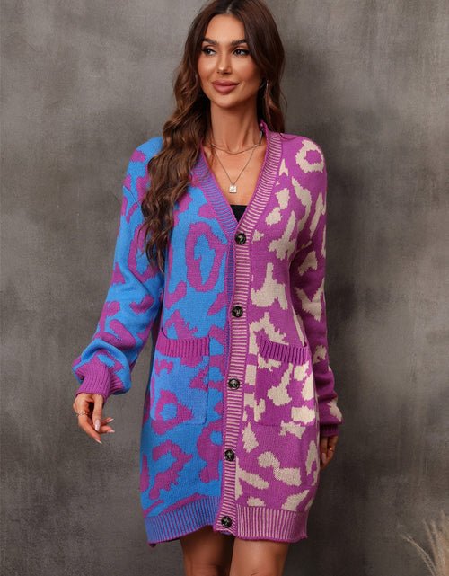 Load image into Gallery viewer, Angel Wings Leopard Button Down Longline Cardigan
