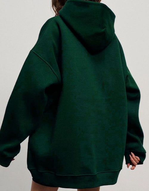 Load image into Gallery viewer, Pocketed Dropped Shoulder Long Sleeve Hoodie
