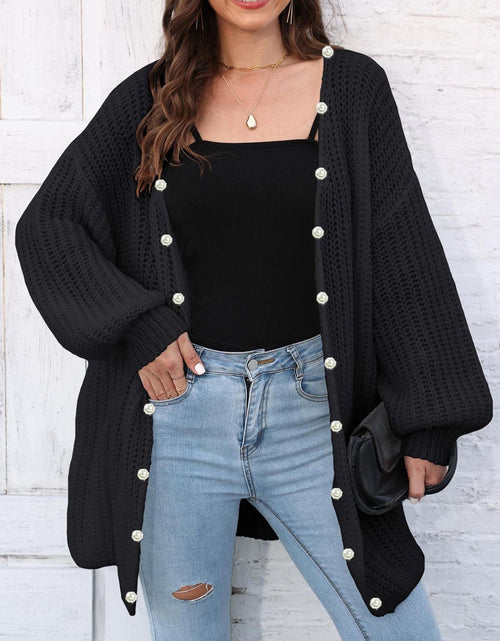 Load image into Gallery viewer, Open Front Long Sleeve Cardigan
