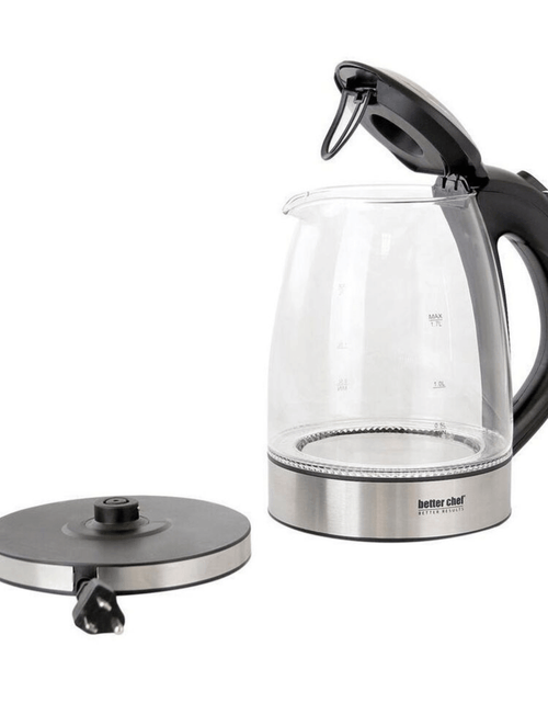 Load image into Gallery viewer, Better Chef 1500W 7-Cup Cordless Electric Borosilicate Glass Kettle with 360 Degree Swivel Base by Jupiter Gear Home
