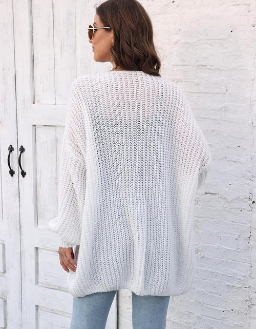 Load image into Gallery viewer, Open Front Dropped Shoulder Longline Cardigan
