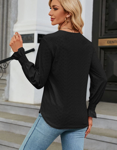 Load image into Gallery viewer, V-Neck Flounce Sleeve Blouse
