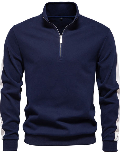 Load image into Gallery viewer, Men's Contrast Striped Long Sleeve Sweatshirt

