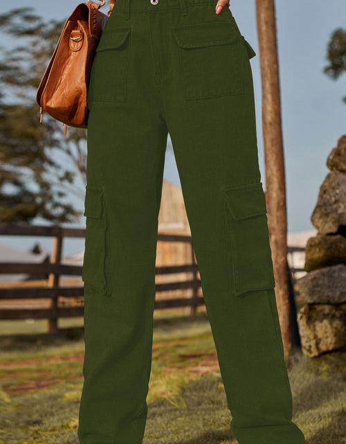 Load image into Gallery viewer, Loose Fit Long Jeans with Pockets
