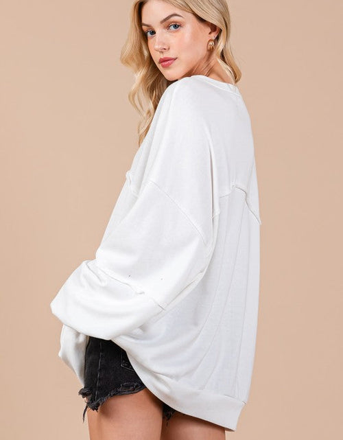 Load image into Gallery viewer, Ces Femme Exposed Seam Long Sleeve Sweatshirt

