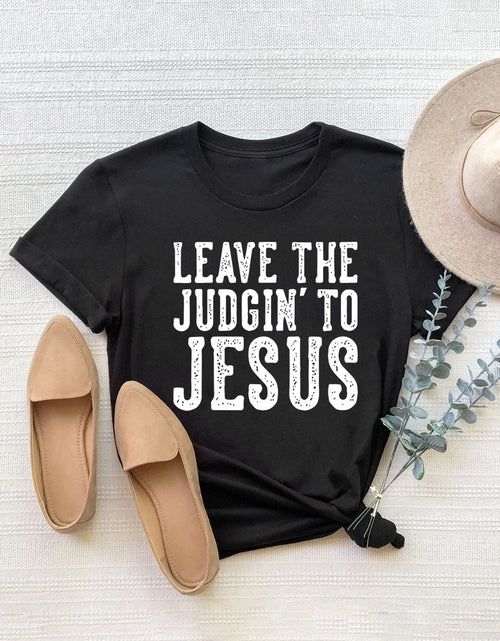 Load image into Gallery viewer, Letter Graphic Round Neck Short Sleeve T-Shirt
