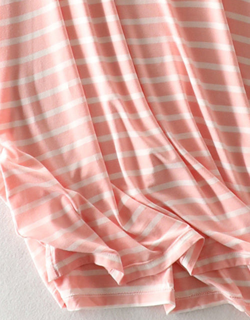 Load image into Gallery viewer, Striped Round Neck Short Sleeve Dress
