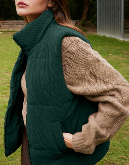 Load image into Gallery viewer, Zip Up Turtleneck Vest Coat
