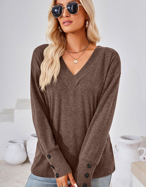 Load image into Gallery viewer, V-Neck Dropped Shoulder T-Shirt
