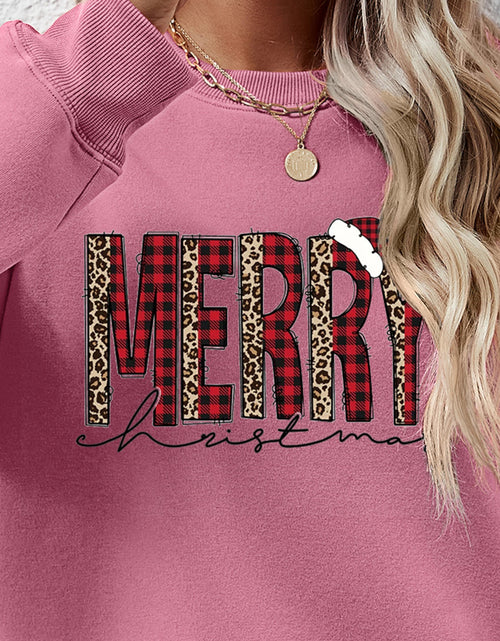 Load image into Gallery viewer, MERRY CHRISTMAS Round Neck Long Sleeve Sweatshirt
