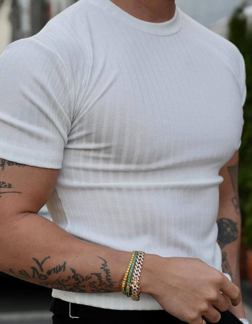 Load image into Gallery viewer, Men's Plus Size Round Neck Short Sleeve T-Shirt
