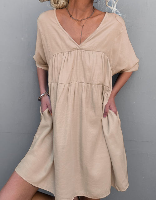 Load image into Gallery viewer, Tie Back Pocket Mini Dress

