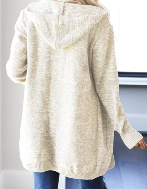 Load image into Gallery viewer, Heathered Open Front Cardigan with Pockets
