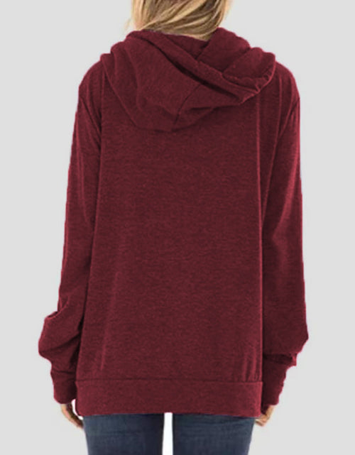 Load image into Gallery viewer, Drawstring Letter Graphic Long Sleeve Hoodie
