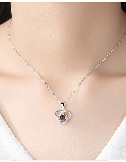 Load image into Gallery viewer, Custom Pet Photo Heart Necklace by PetWithMe
