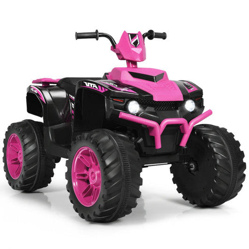 Load image into Gallery viewer, 12V Kids Ride on ATV with LED Lights and Treaded Tires and LED lights-Pink

