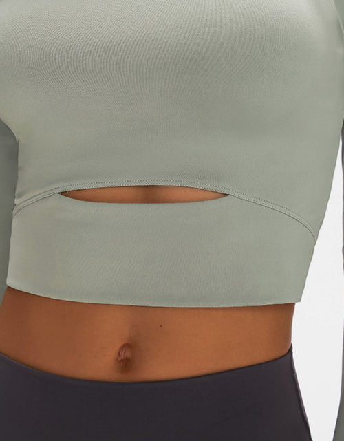 Load image into Gallery viewer, Millennia Long Sleeve Cropped Top With Sports Strap
