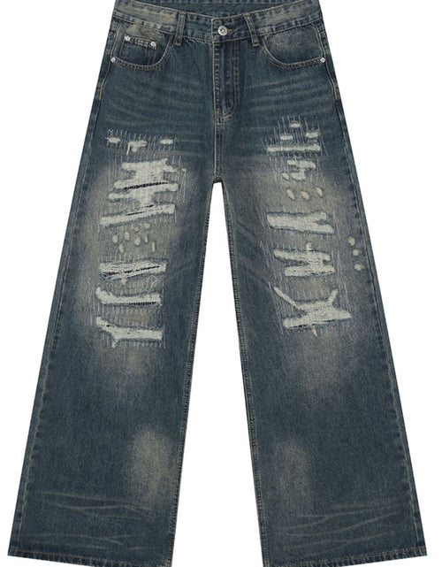 Load image into Gallery viewer, Distressed Wide Leg Jeans
